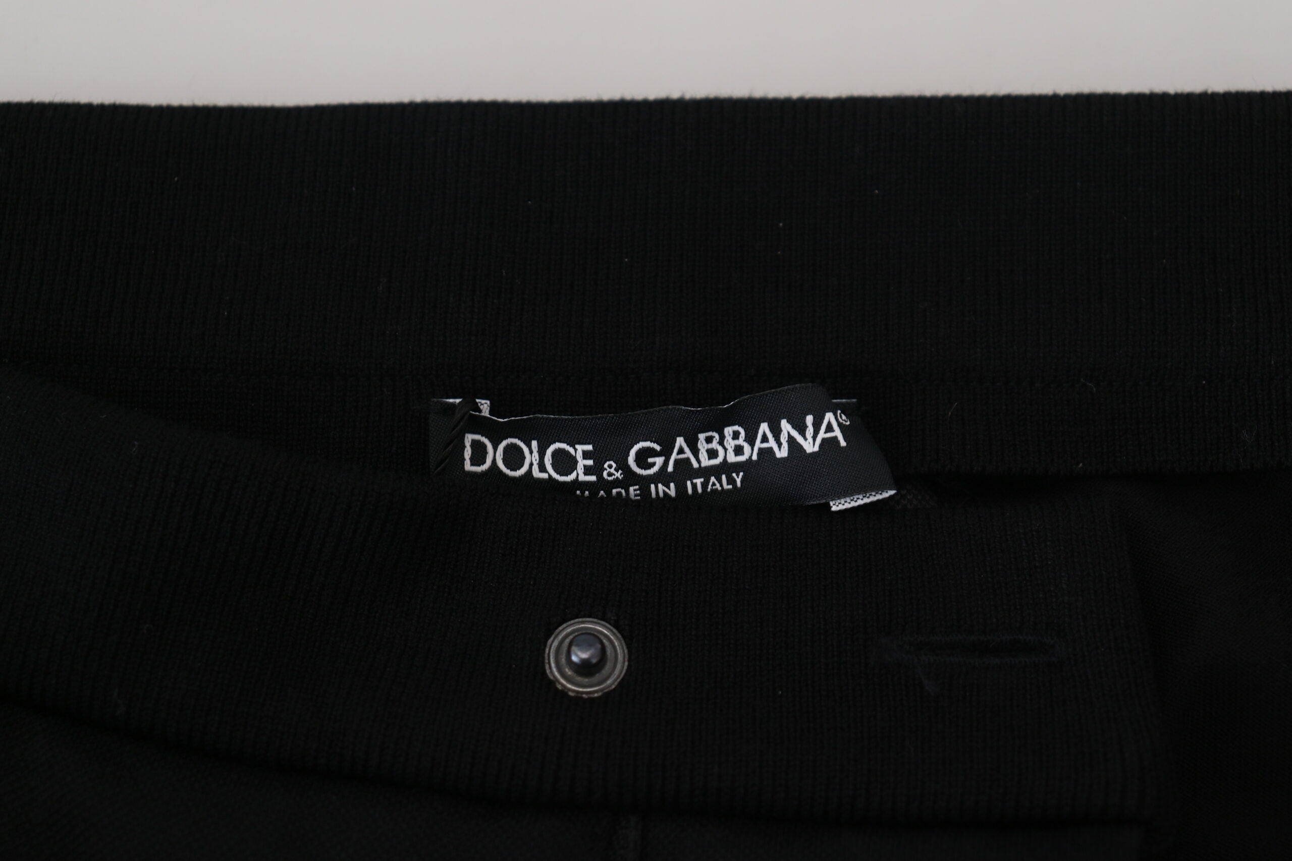 Black Wool Horseshoe Jogger Pants - ventzia
