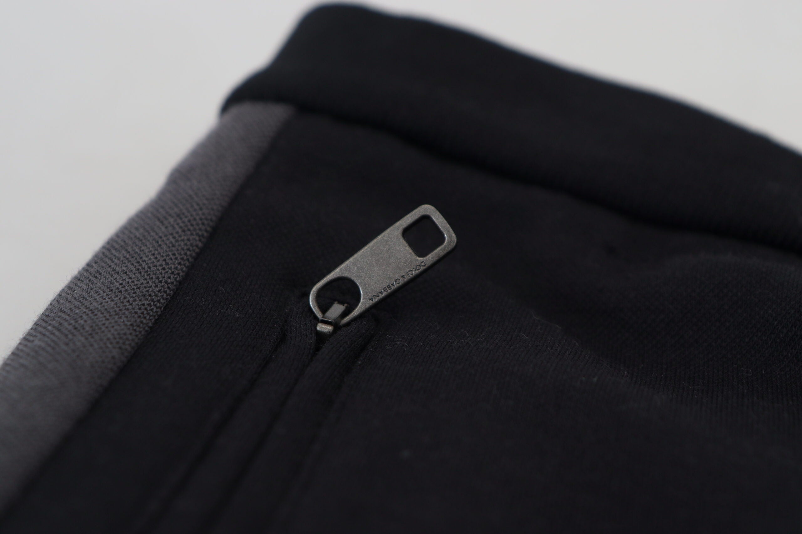 Black Wool Horseshoe Jogger Pants - ventzia