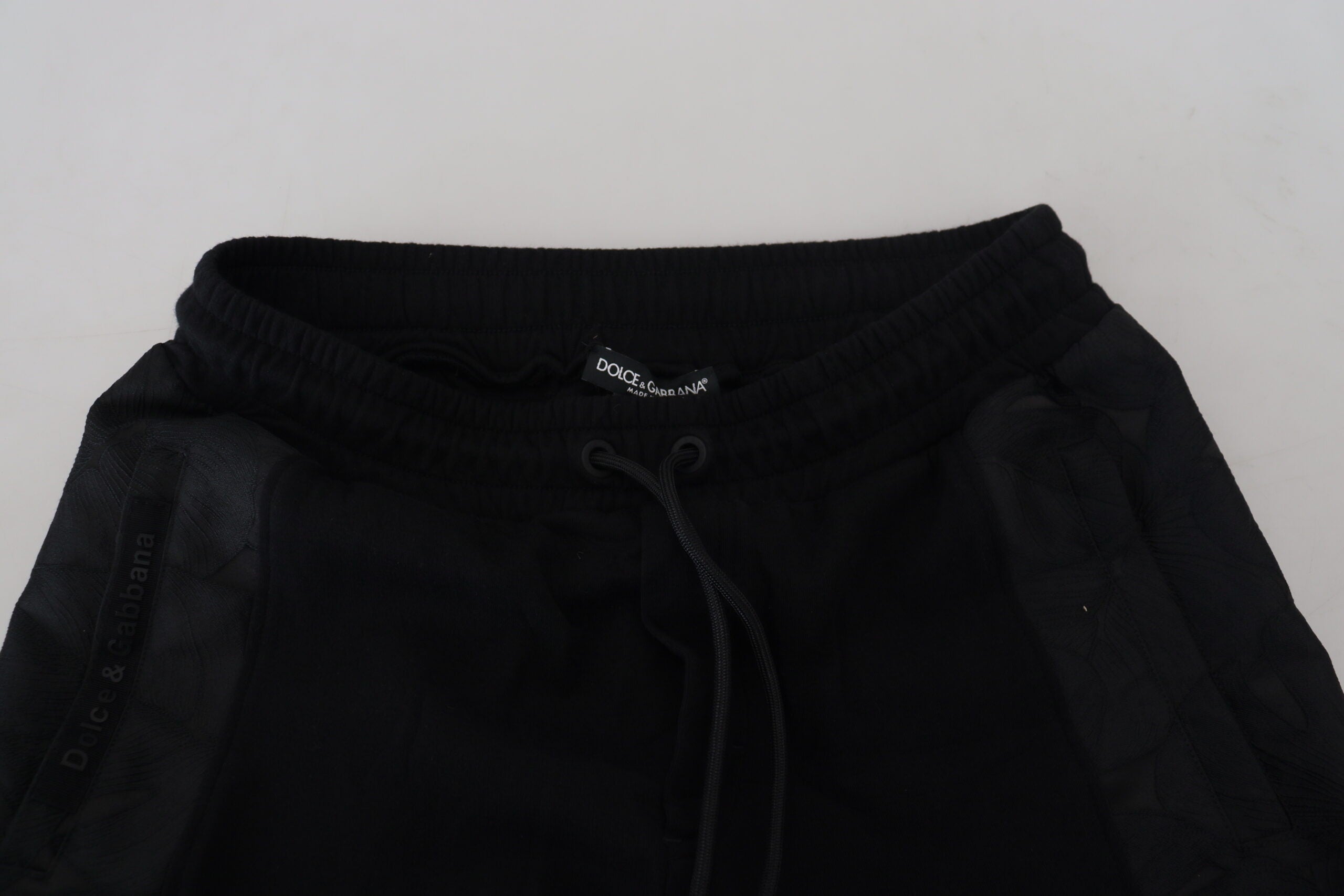 Black Polyester Skinny Jogger Men Pants - ventzia
