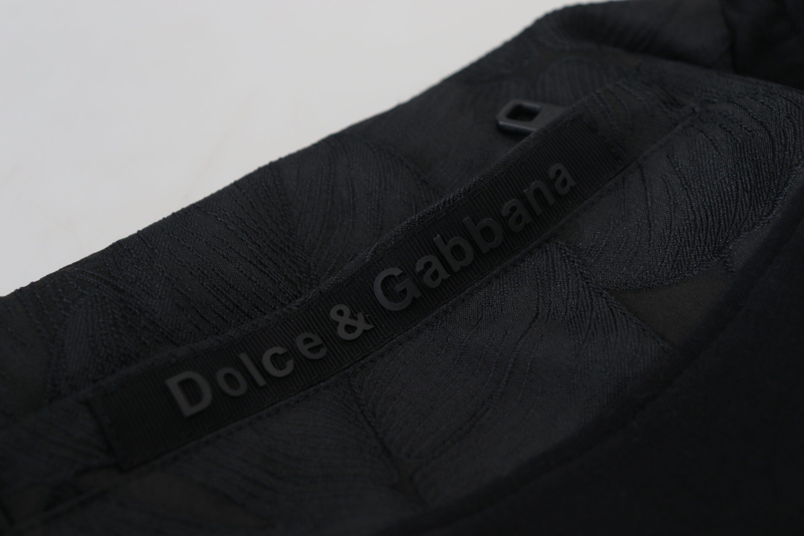 Black Polyester Skinny Jogger Men Pants - ventzia