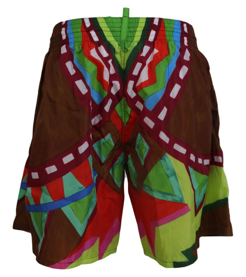 Multicolor Printed Men Beachwear Swimwear Short - ventzia