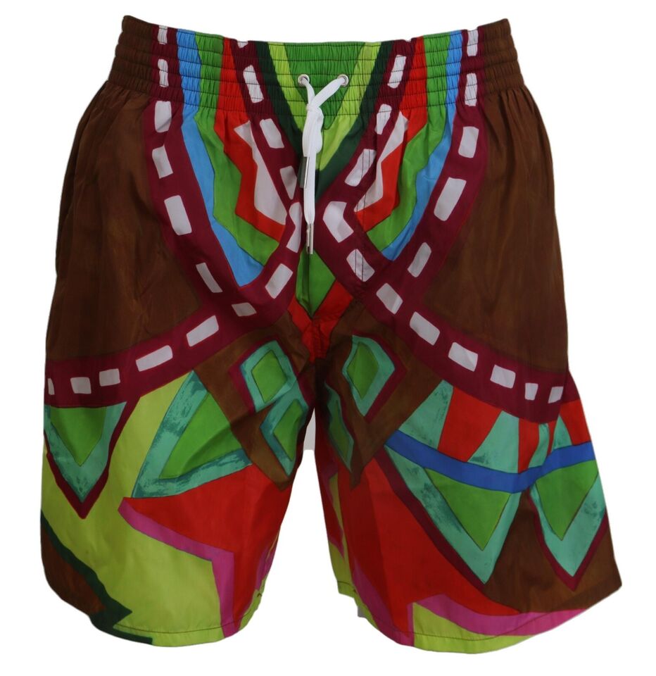 Multicolor Printed Men Beachwear Swimwear Short - ventzia
