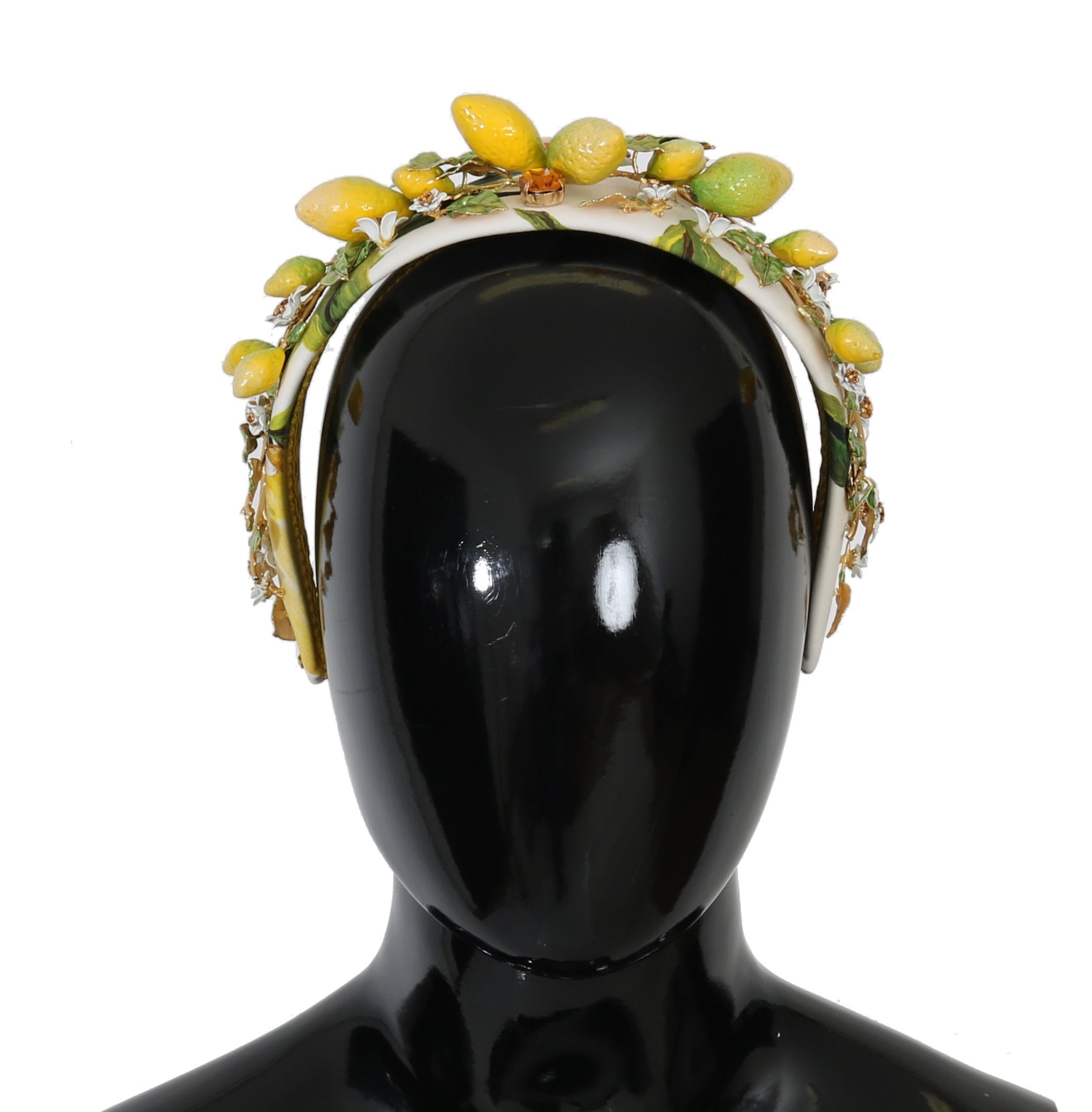 Yellow Lemons Sicily Crystal Diadem Tiara Headband - ventzia