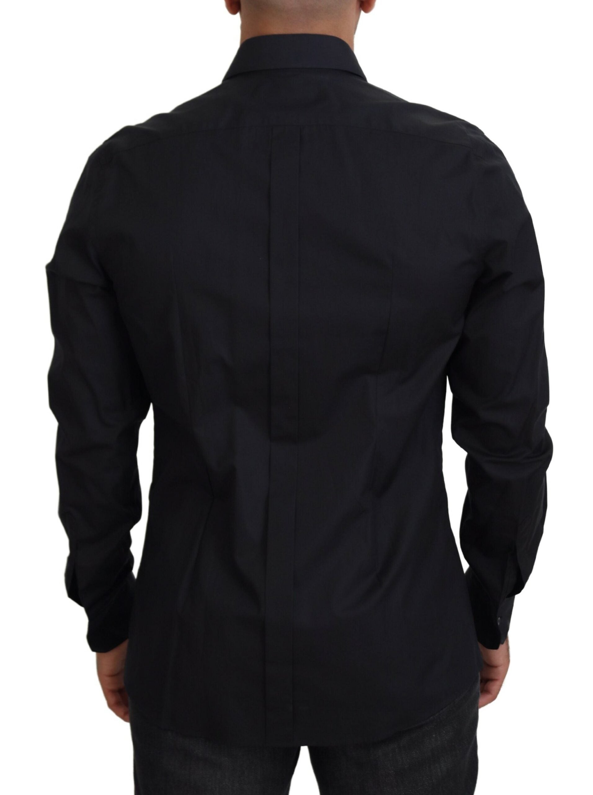 Black Roses Slim Fit Cotton Shirt - ventzia