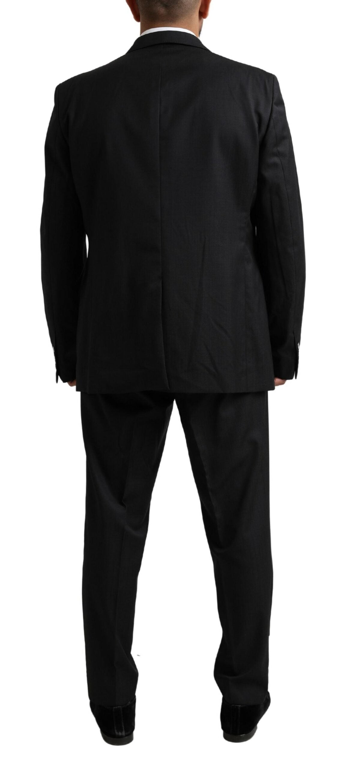 Black MARTINI Single Breasted 2 Piece Suit - ventzia