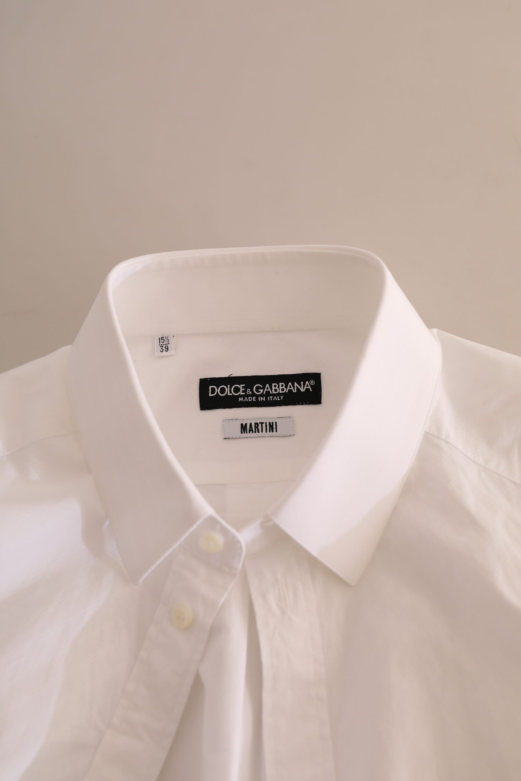 White MARTINI Cotton Dress Formal Shirt - ventzia