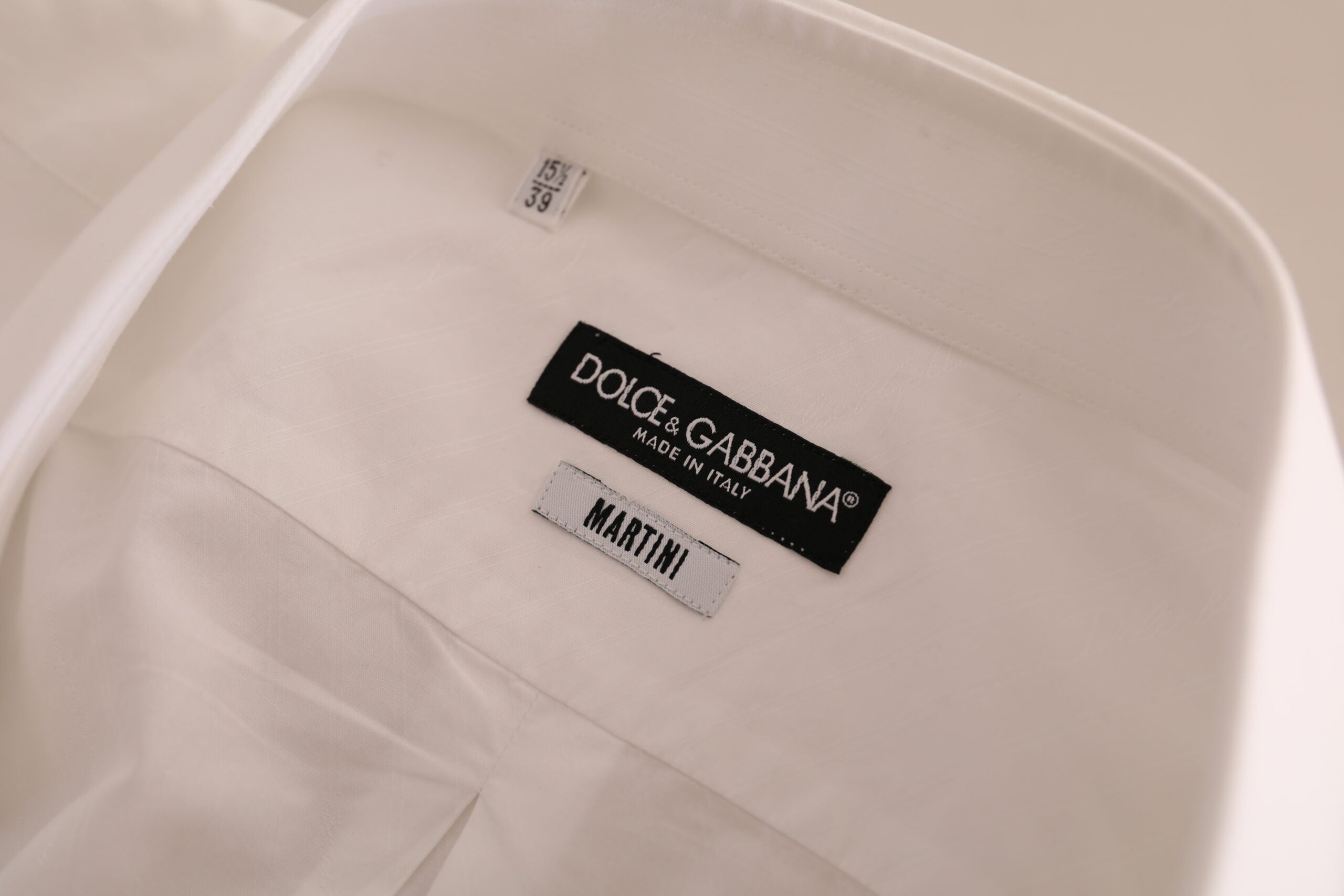 White MARTINI Cotton Dress Formal Shirt - ventzia