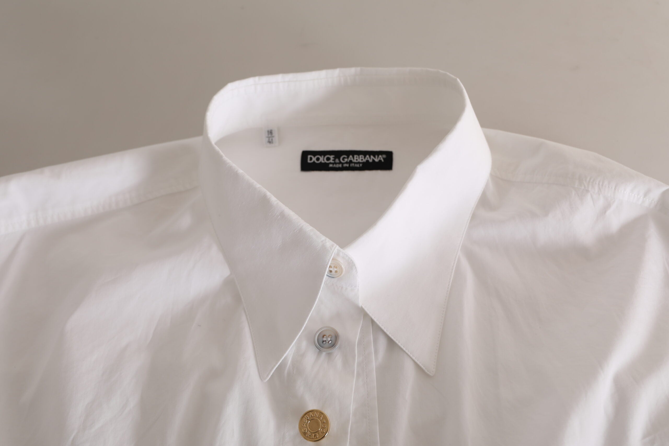 White Logo Cotton Casual Long Sleeves Shirt - ventzia