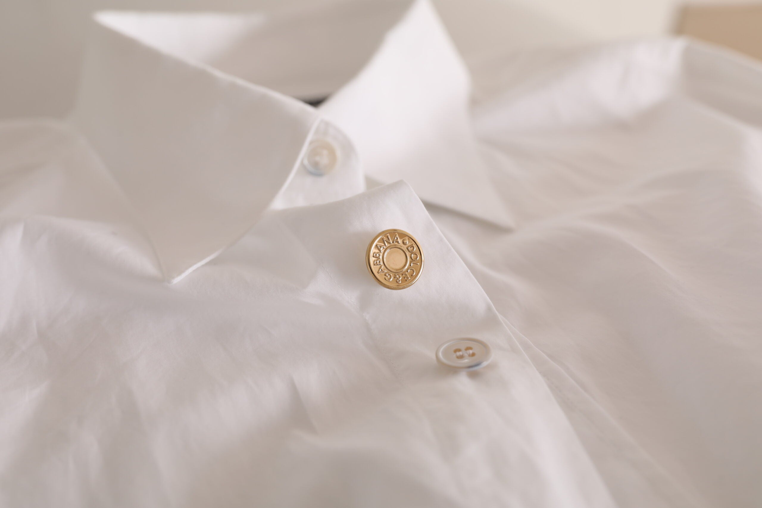 White Logo Cotton Casual Long Sleeves Shirt - ventzia