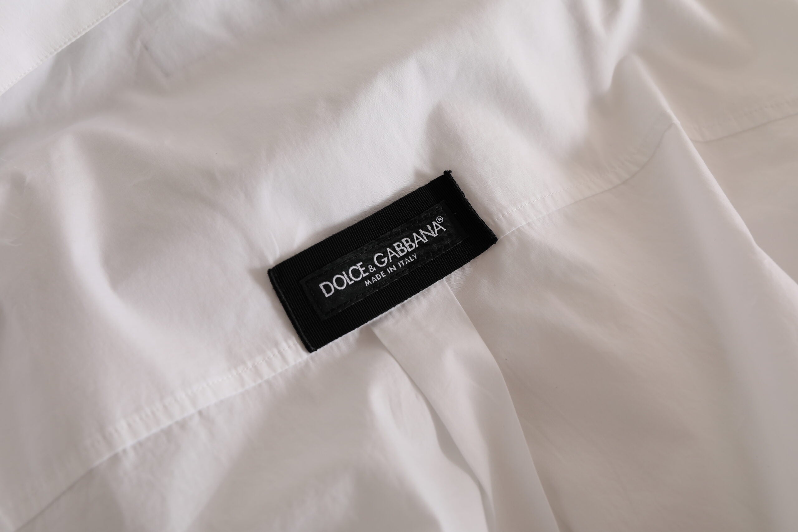 White Logo Cotton Casual Long Sleeves Shirt - ventzia