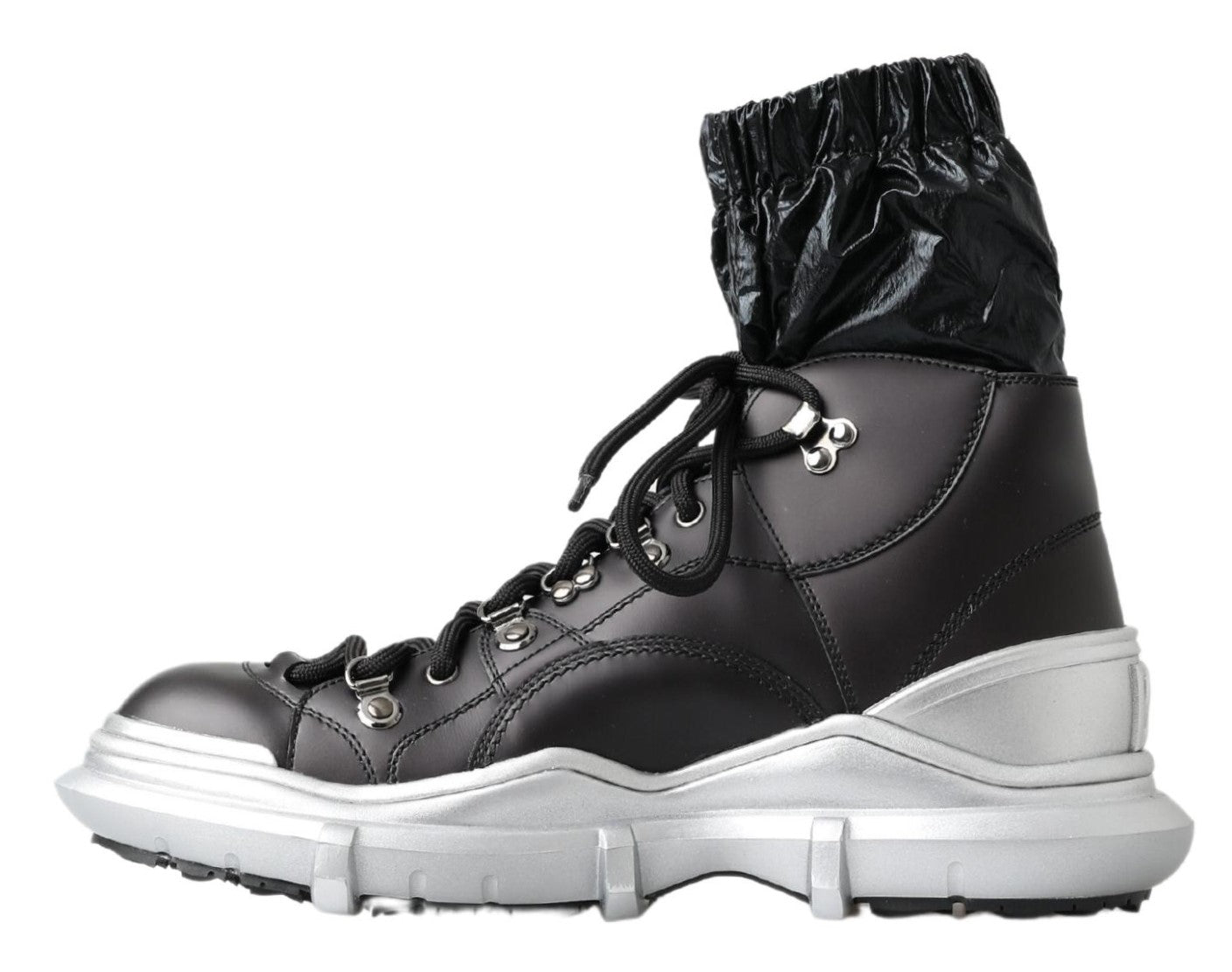 Black Nylon Galileo High Top Sneakers Shoes - ventzia