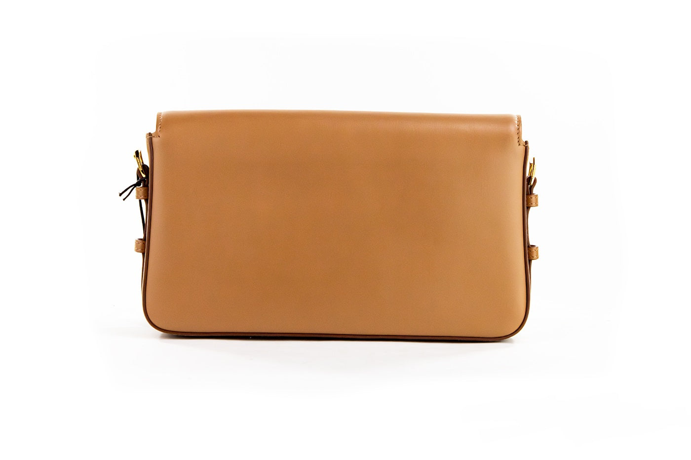 Grace Small Nutmeg Smooth Leather Flap Crossbody Clutch Handbag Purse - ventzia