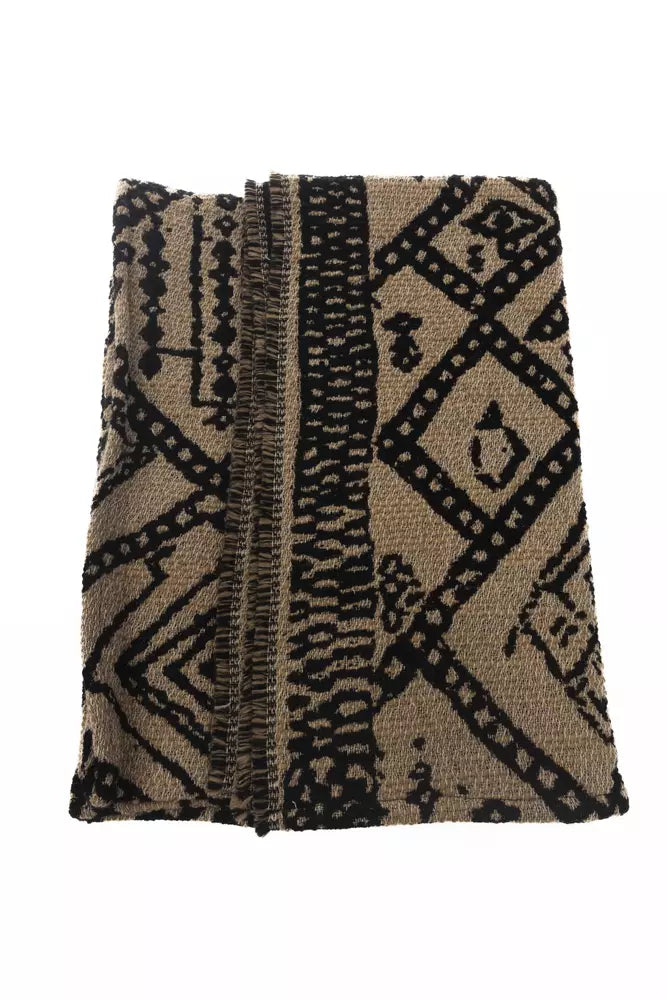Brown Wool Women Scarf - ventzia