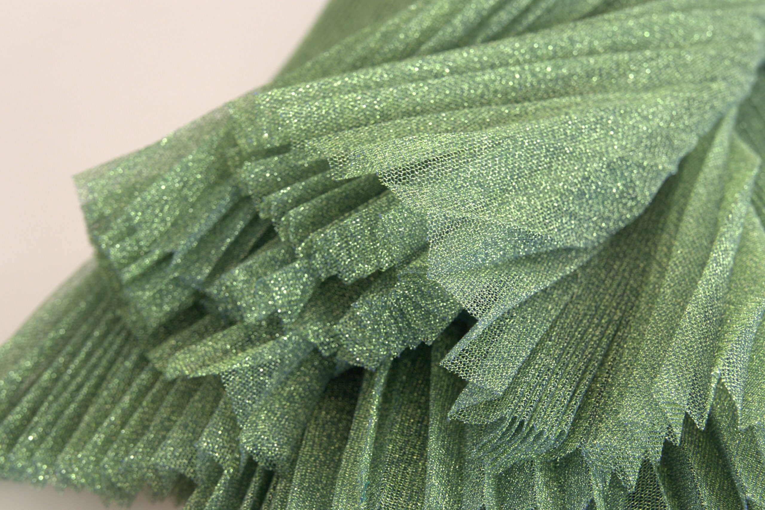 Metallic Green High Waist A-line Pleated Skirt - ventzia
