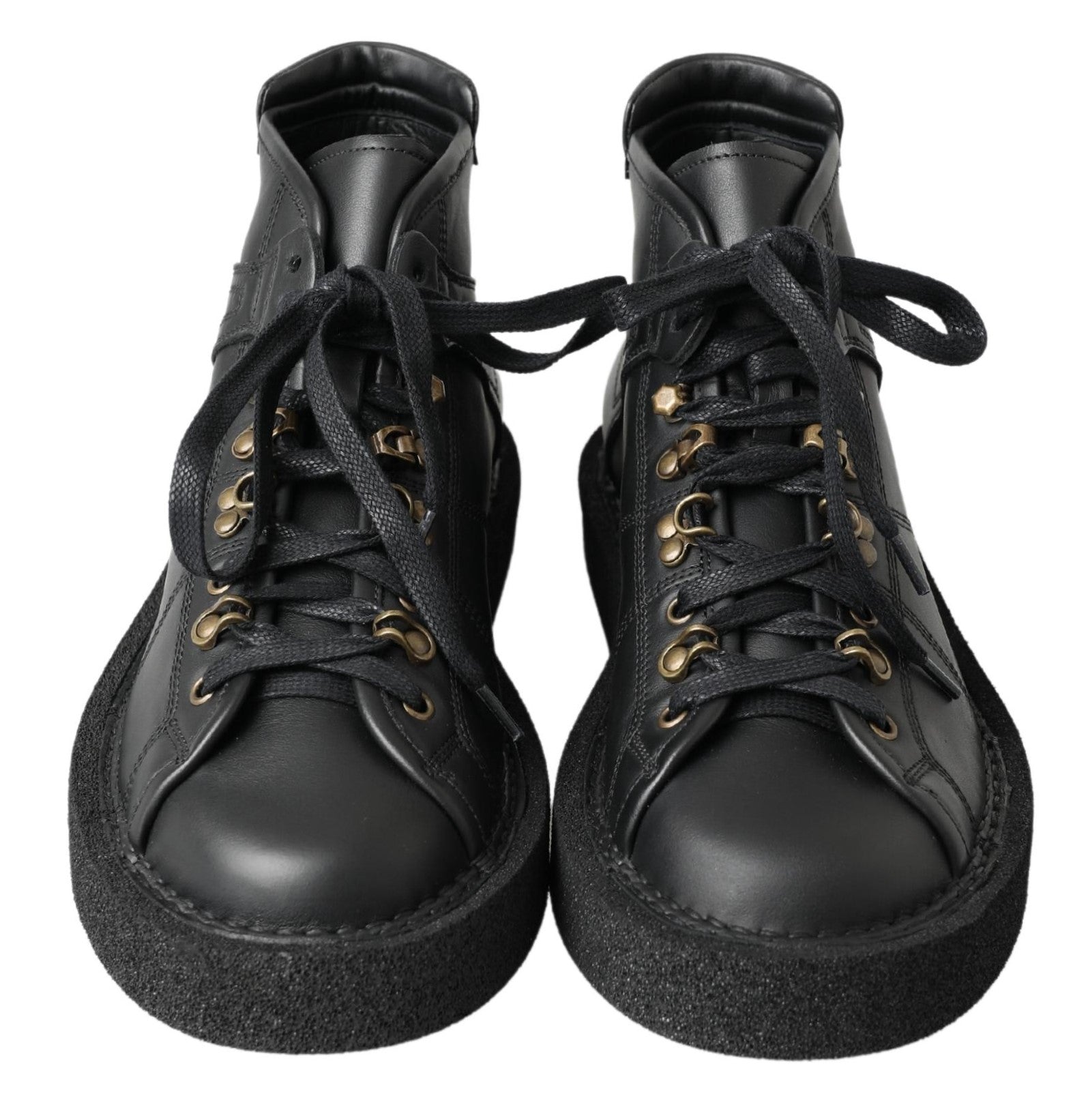 Black Leather Slip on Stretch Boots - ventzia