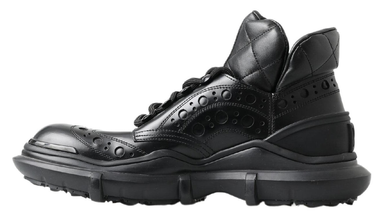 Black Leather Ankle Casual Boots - ventzia