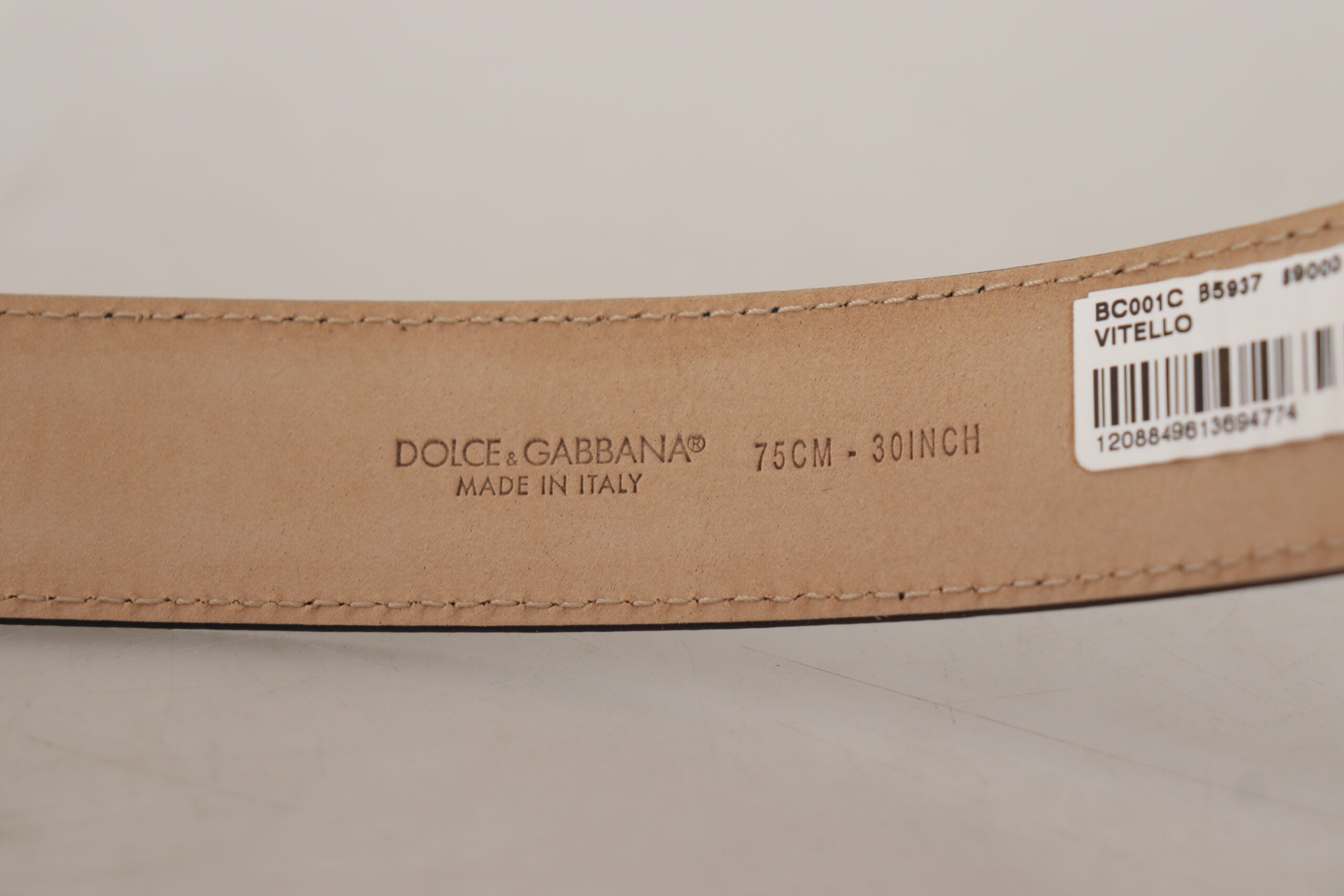 Black Calf Leather Brown Backend Metal Buckle Belt - ventzia