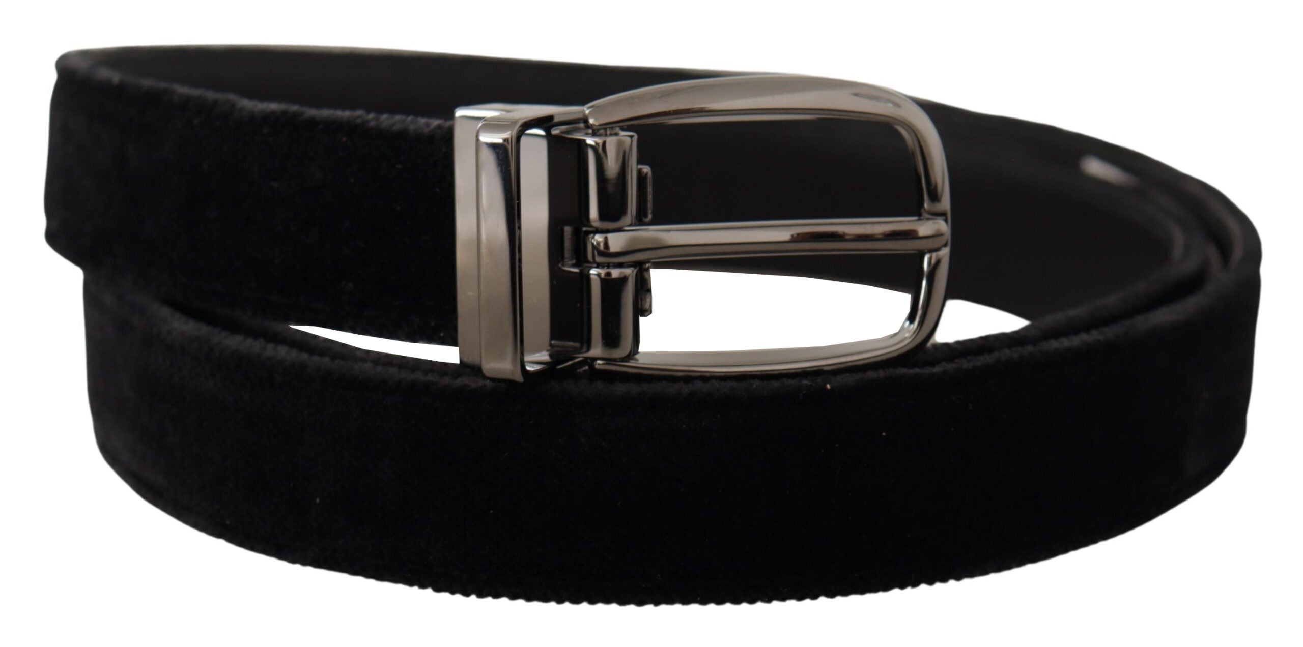 Black Velvet Classic Logo Engraved Metal Belt - ventzia
