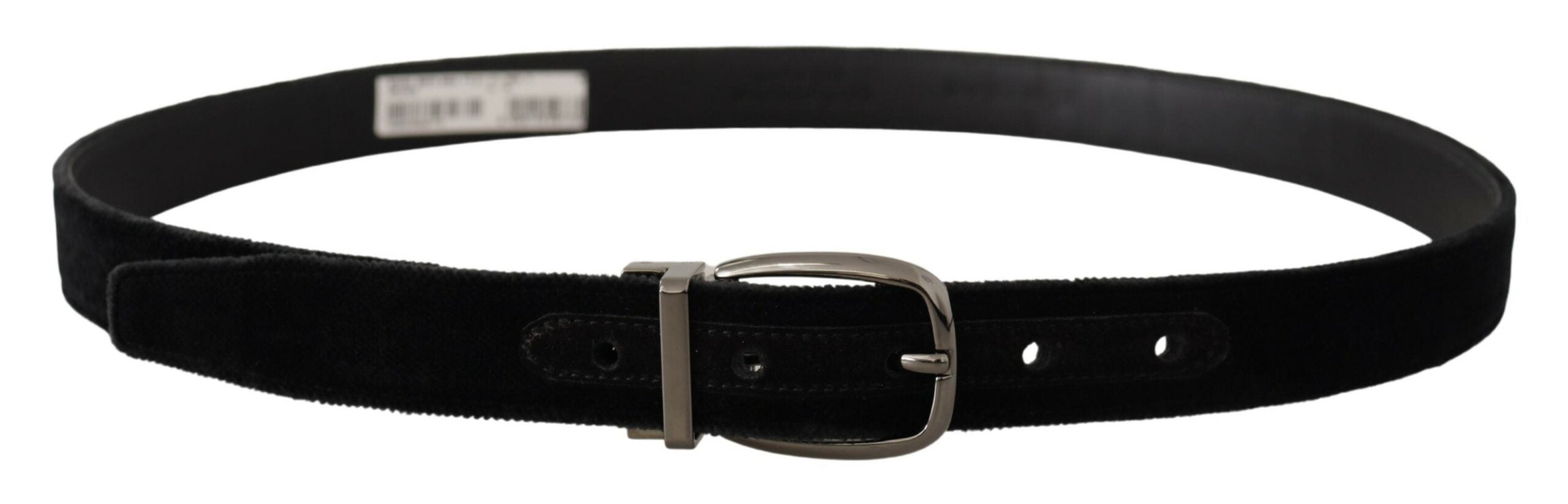 Black Velvet Classic Logo Engraved Metal Belt - ventzia