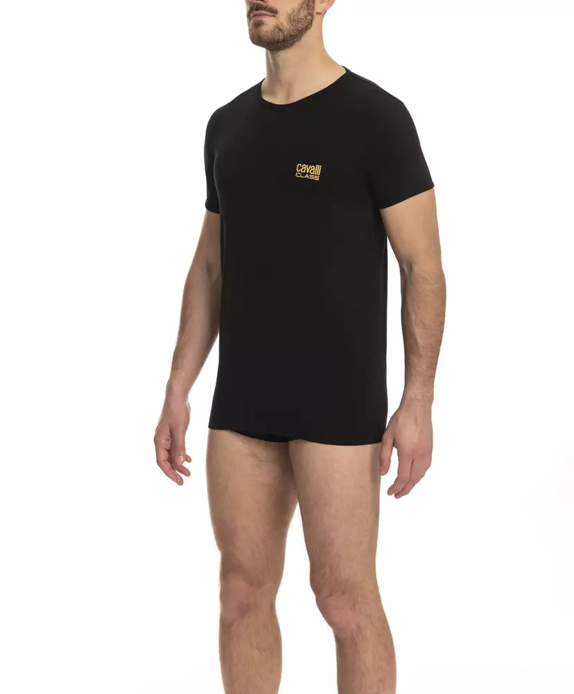 Black Cotton Men's T-Shirt - ventzia