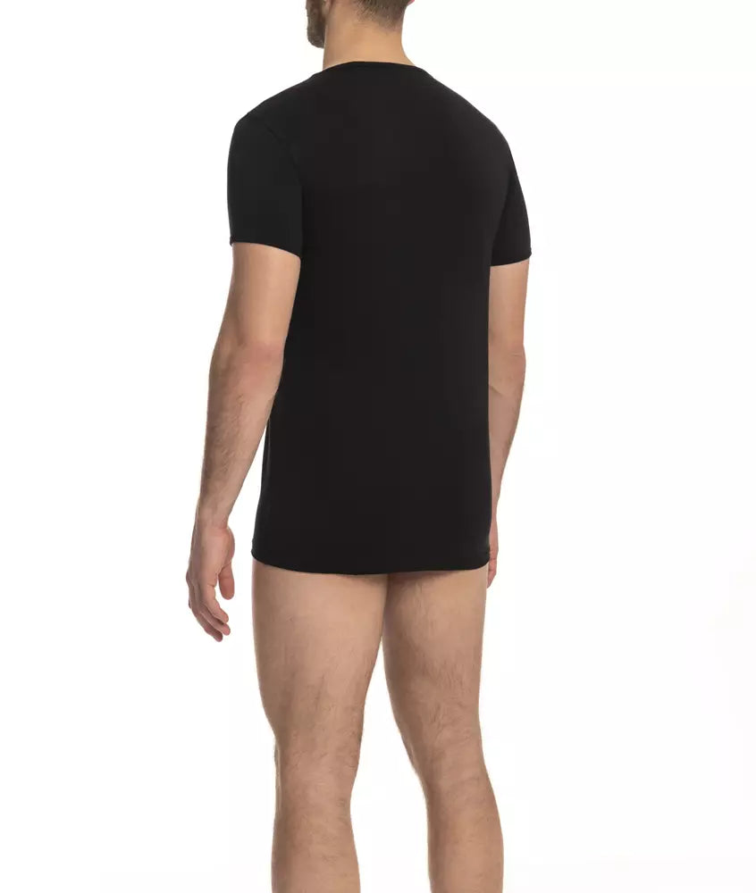 Black Cotton Men's T-Shirt - ventzia