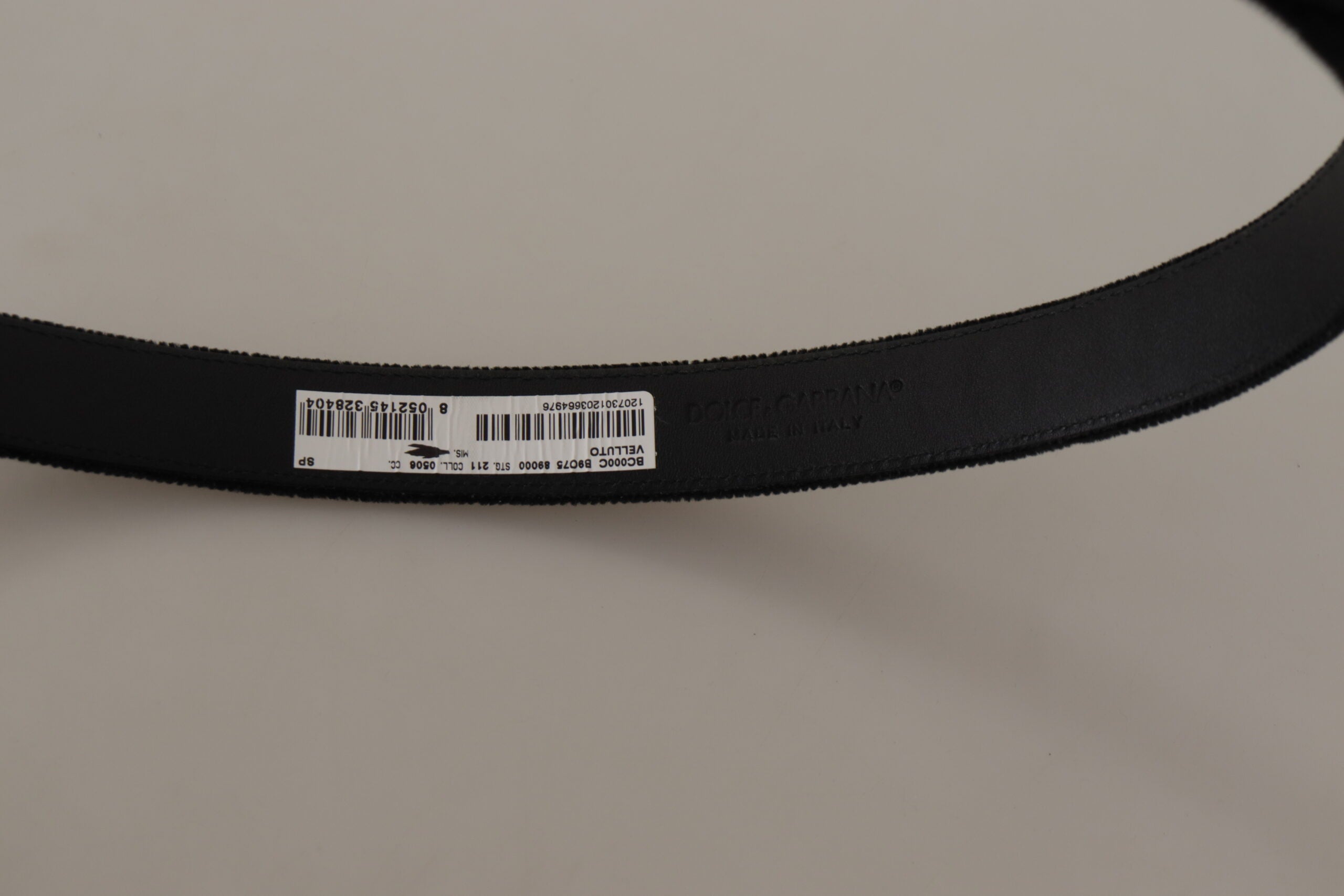 Black Velvet Leather Gold Tone Metal Buckle Belt - ventzia