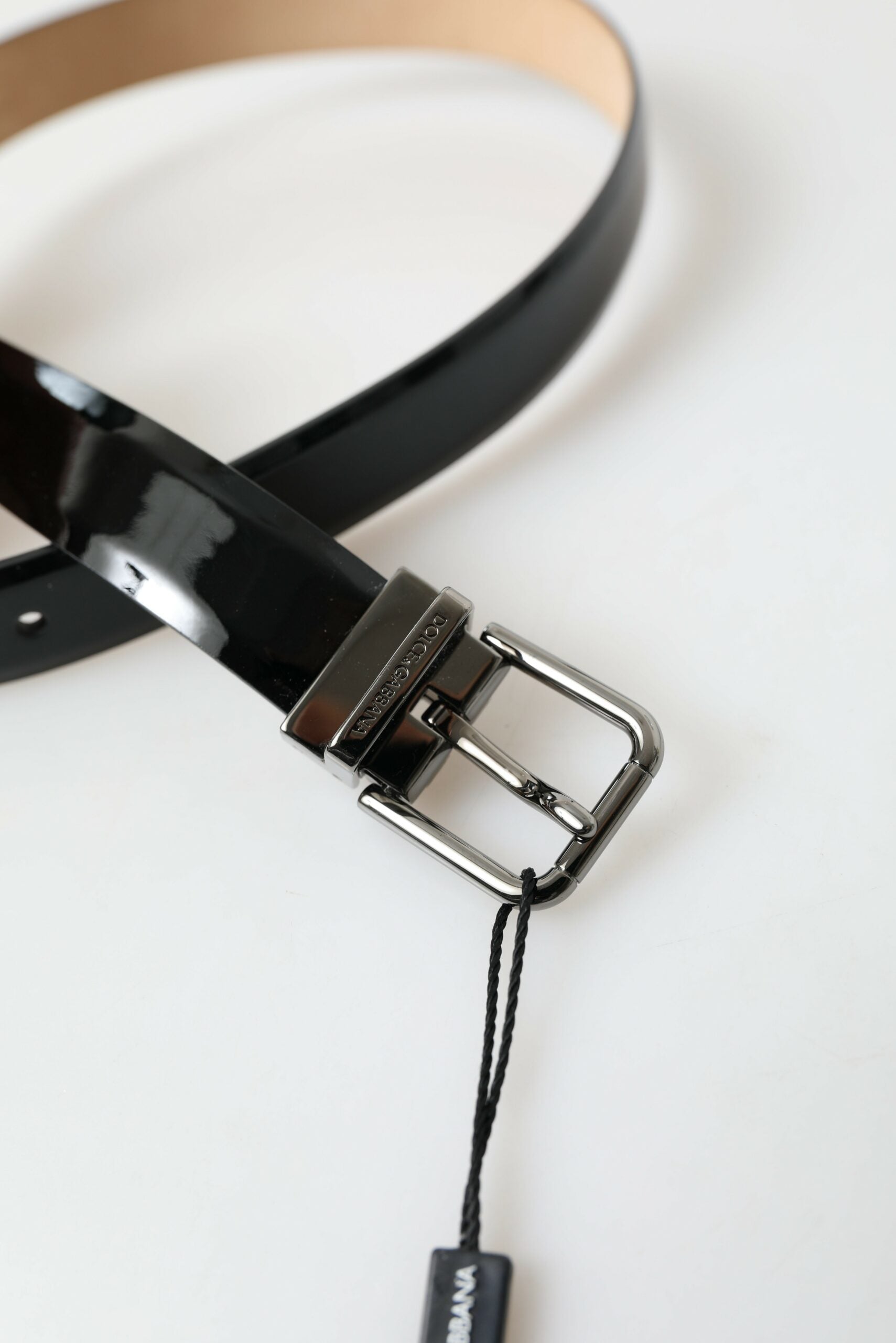 Black Calf Leather Metal Buckle Men Belt - ventzia