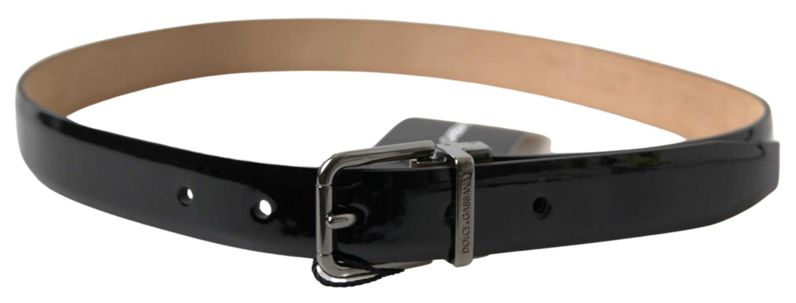 Black Calf Leather Metal Buckle Men Belt - ventzia
