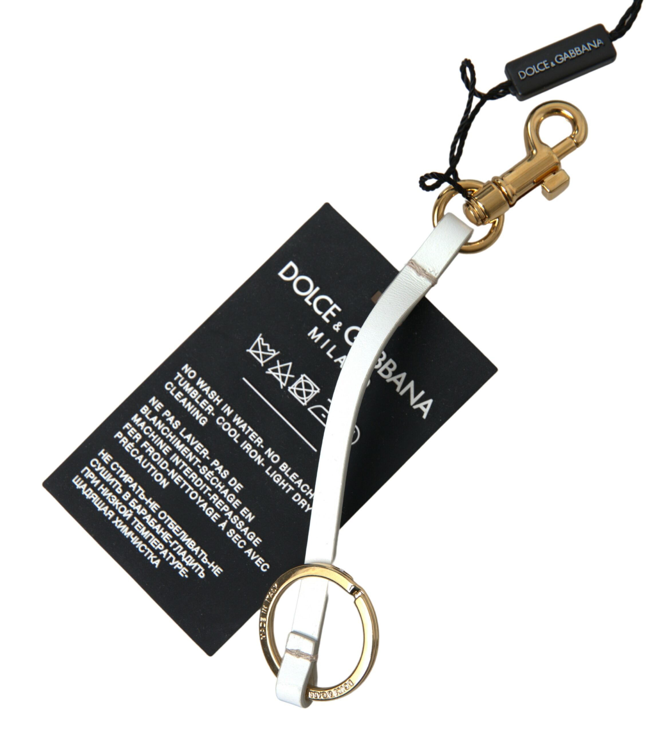 Black Silicone DG Logo Gold Brass Keychain - ventzia