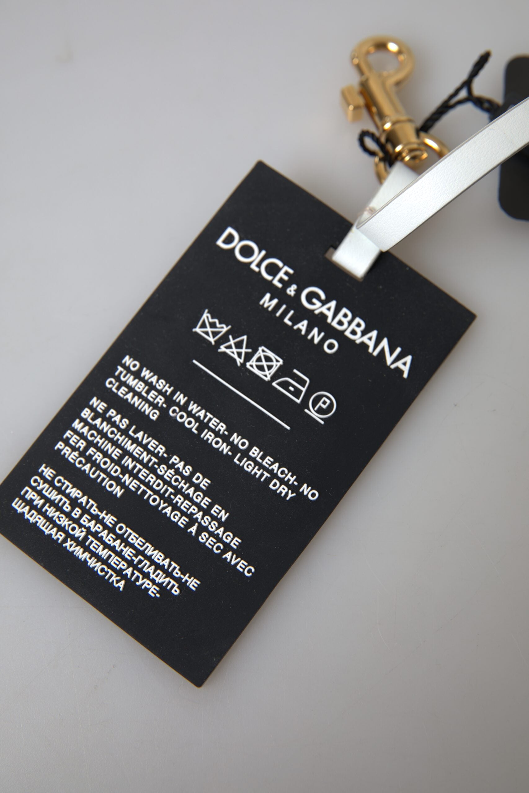 Black Silicone DG Logo Gold Brass Keychain - ventzia