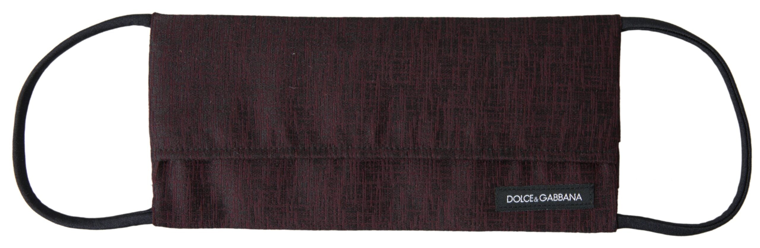 Maroon Pleated Elastic Ear Strap Face Mask - ventzia