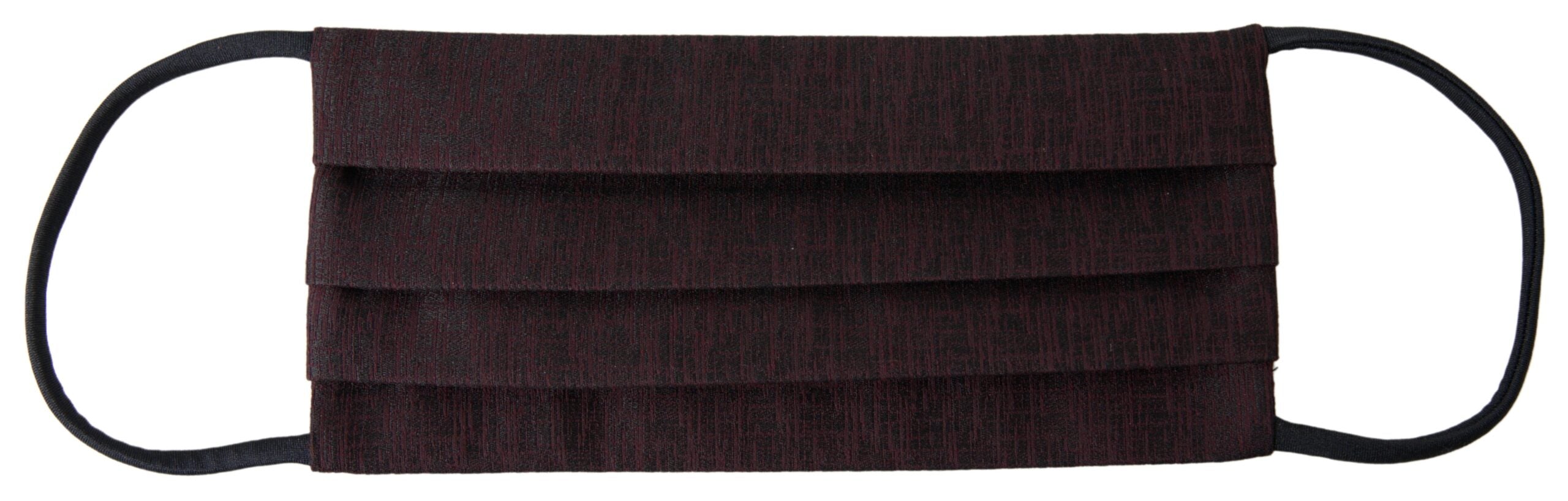 Maroon Pleated Elastic Ear Strap Face Mask - ventzia
