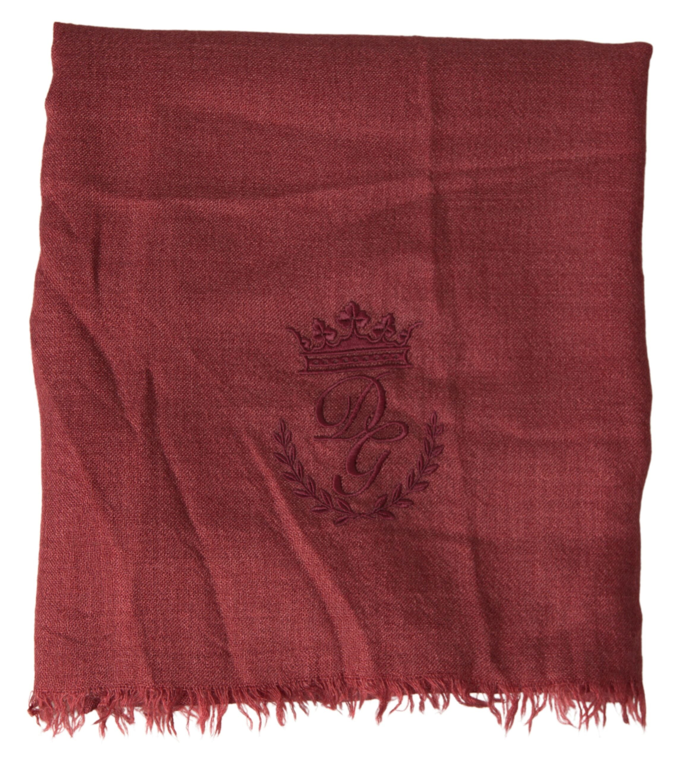 Maroon Cashmere Knit Wrap Shawl Fringe Scarf - ventzia