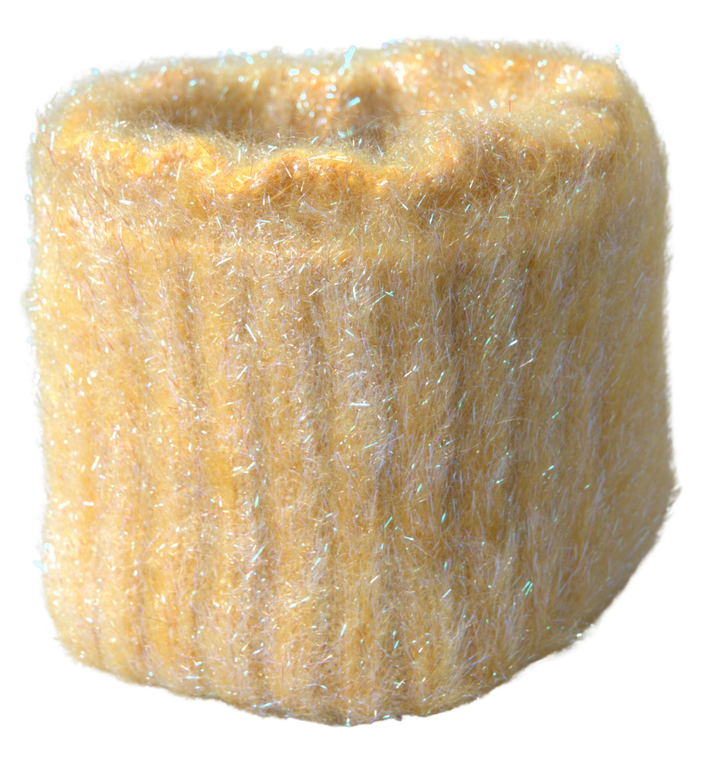 Yellow Polyester Mohair Fiber Neck Wrap Scarf - ventzia