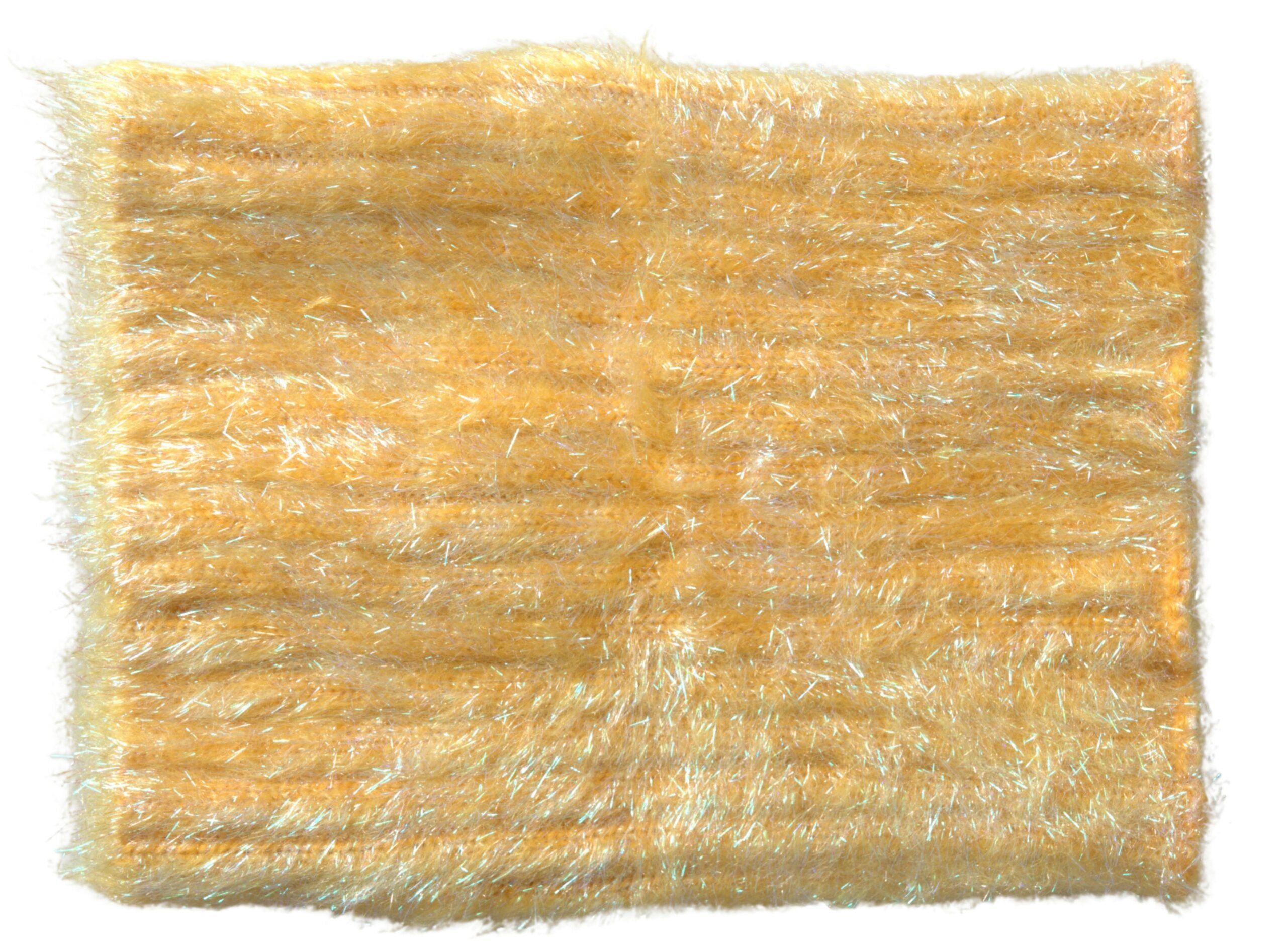 Yellow Polyester Mohair Fiber Neck Wrap Scarf - ventzia