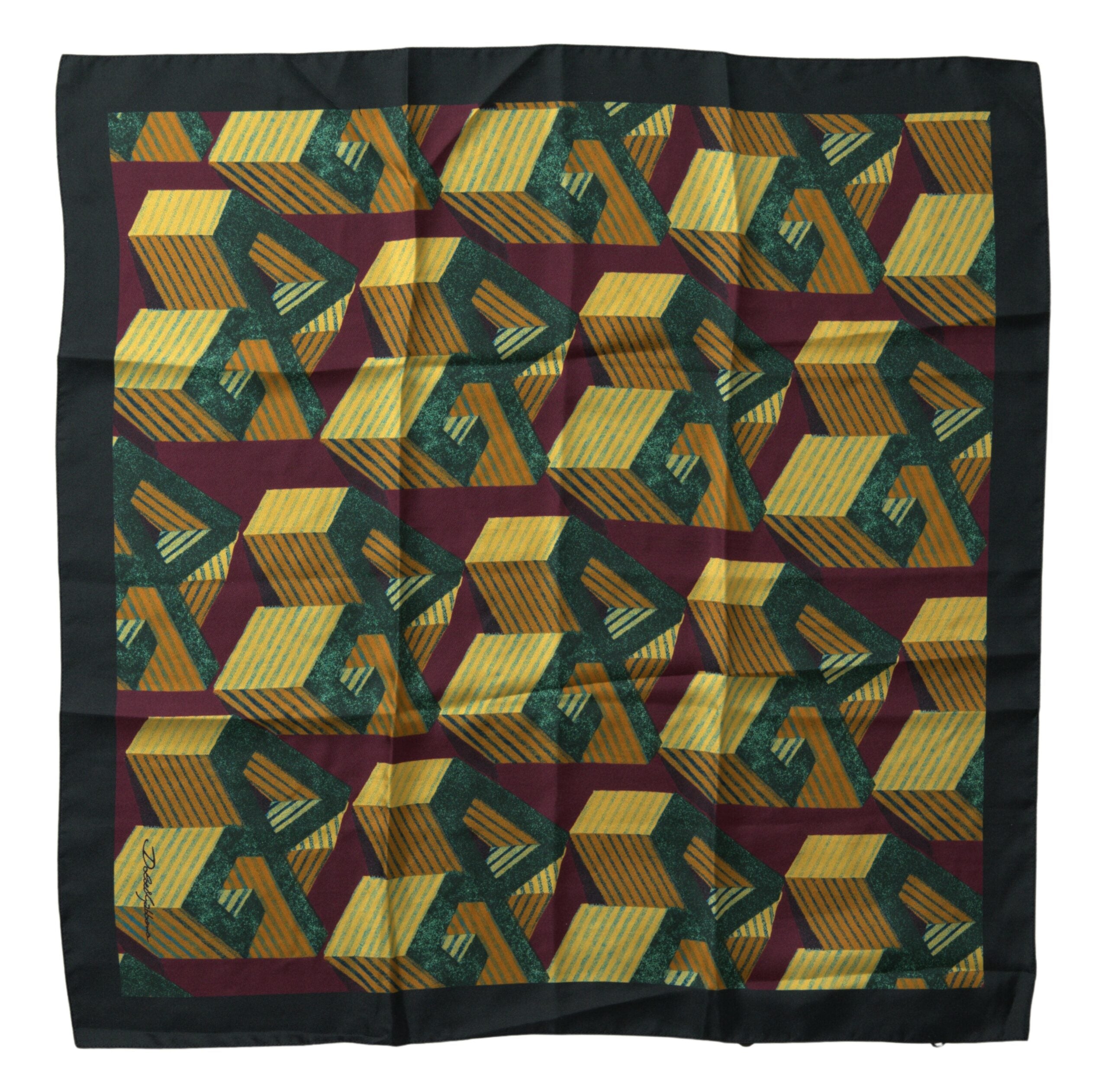 Multicolor Printed Square Handkerchief Scarf - ventzia