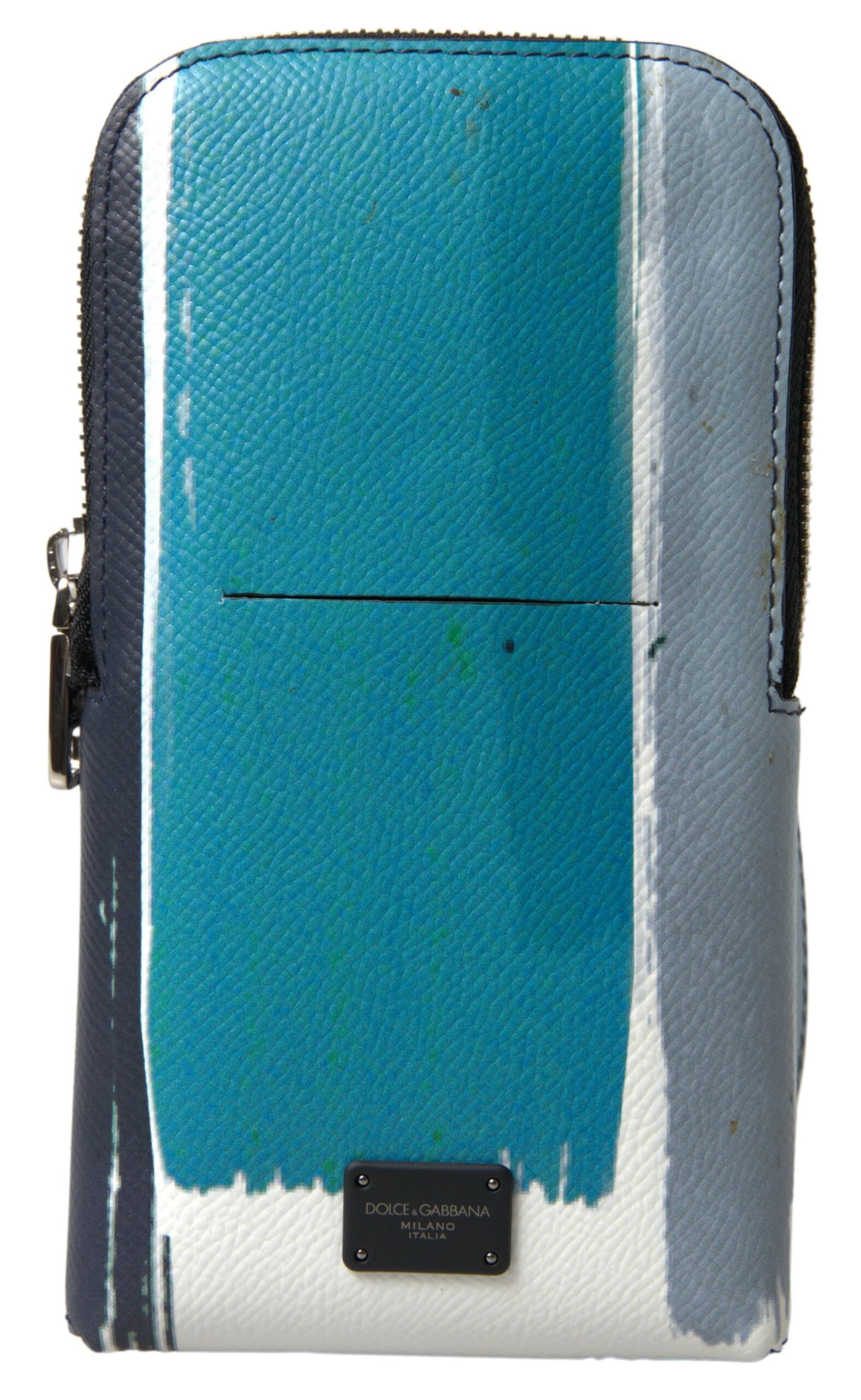 Blue Leather Purse Crossbody Sling Phone Bag Unisex - ventzia