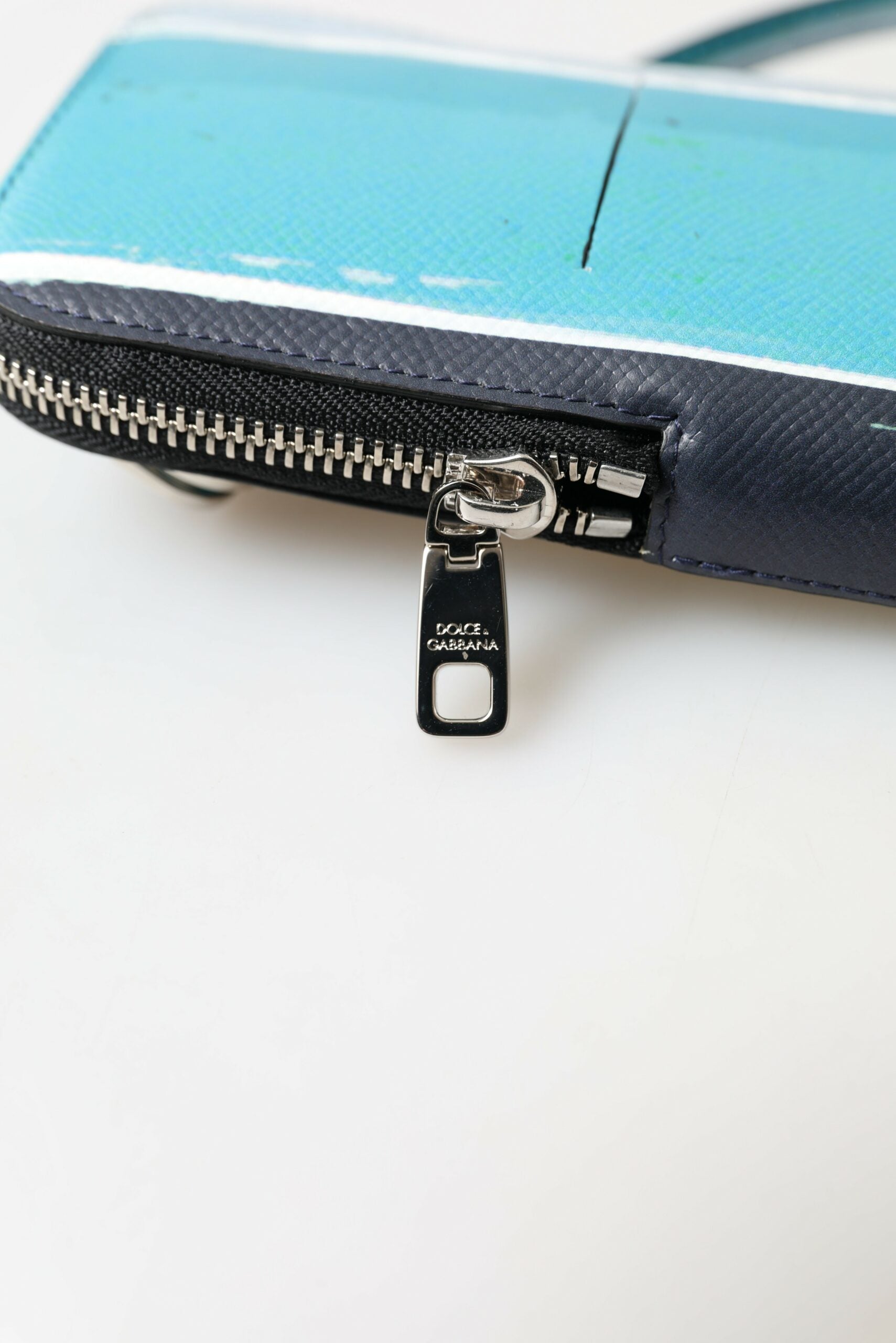 Blue Leather Purse Crossbody Sling Phone Bag Unisex - ventzia