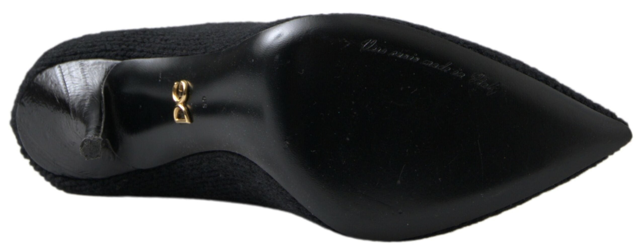 Black Stiletto Heel Mid Calf Women Boot Shoes - ventzia