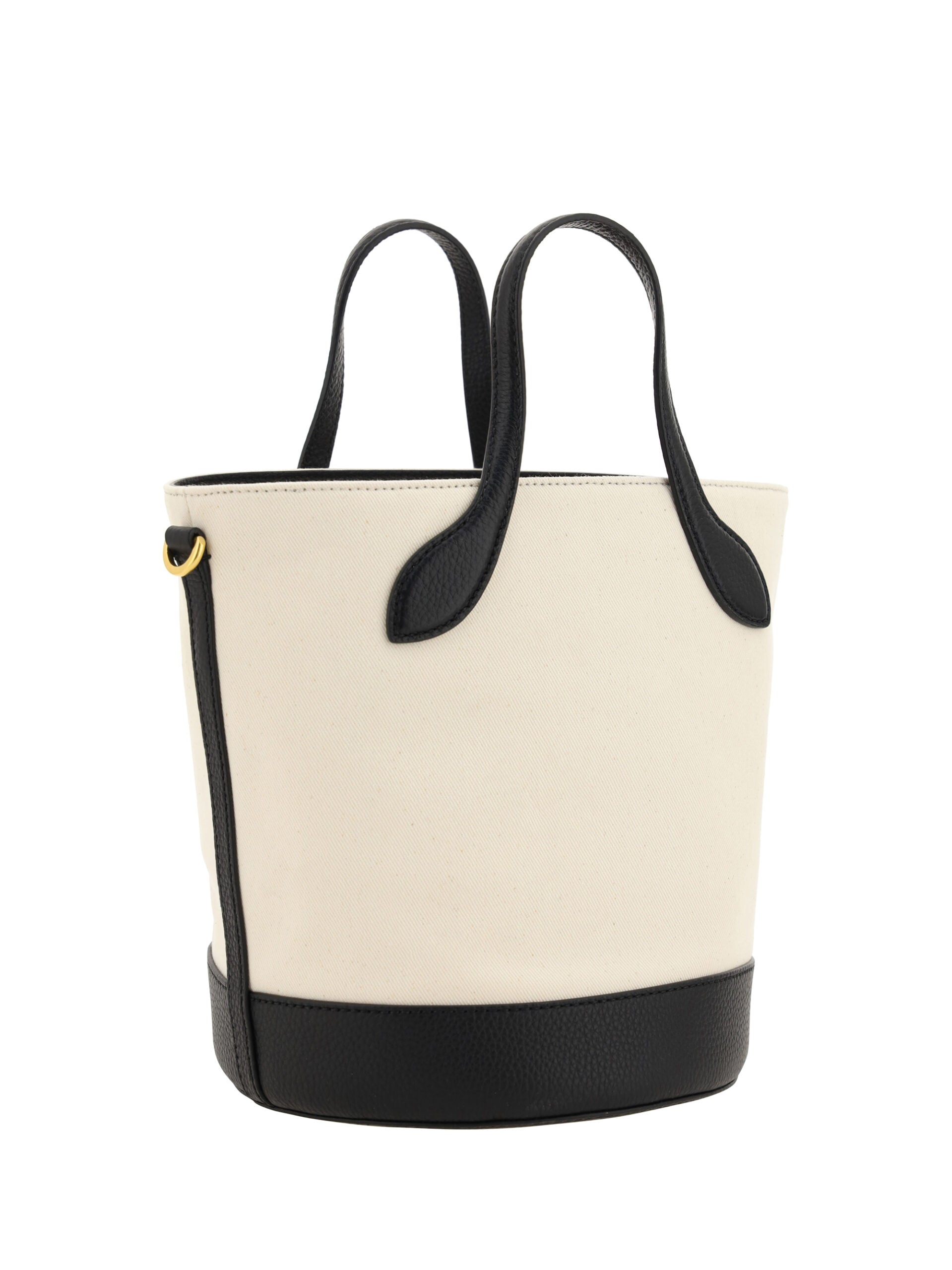 Elegant Monogram Bucket Bag in Black & White - ventzia