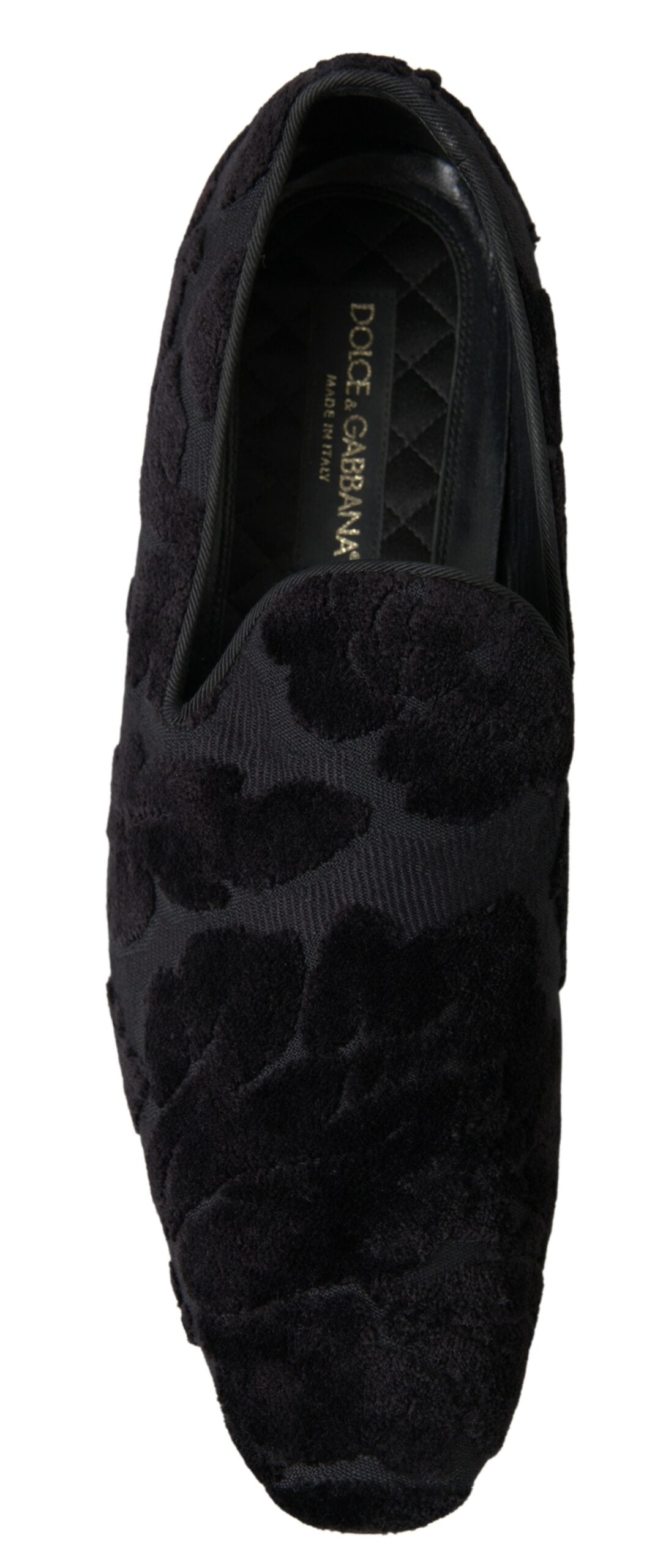 Black Brocade Loafers Formal Shoes - ventzia