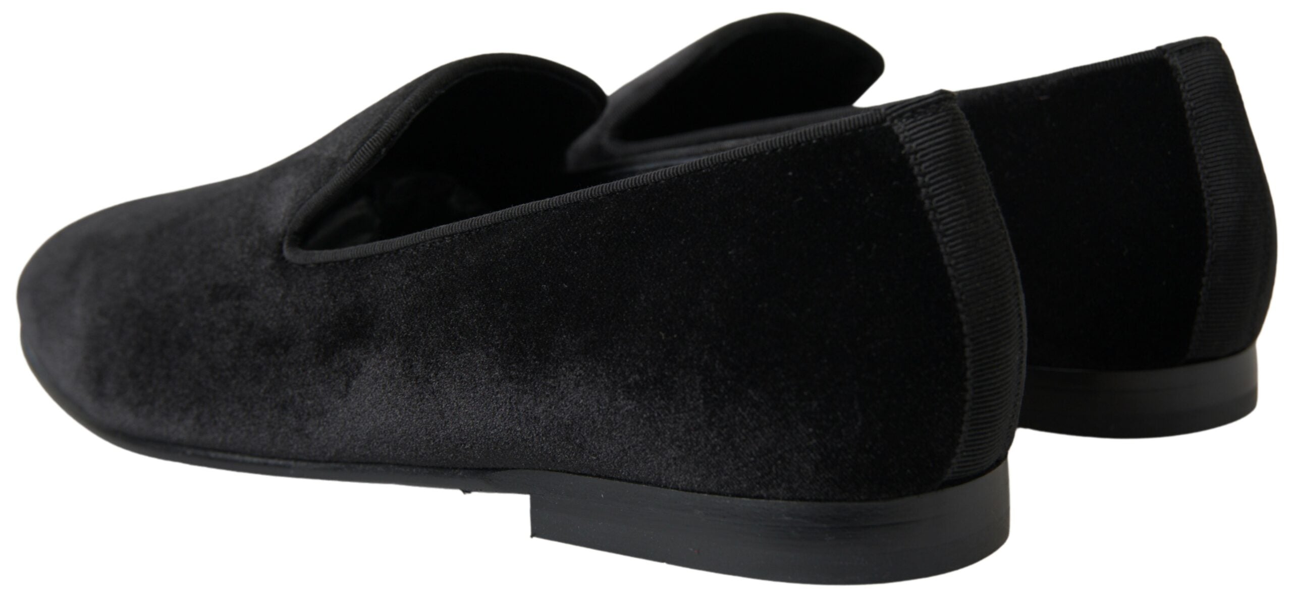 Black Velvet Loafers Formal Shoes - ventzia