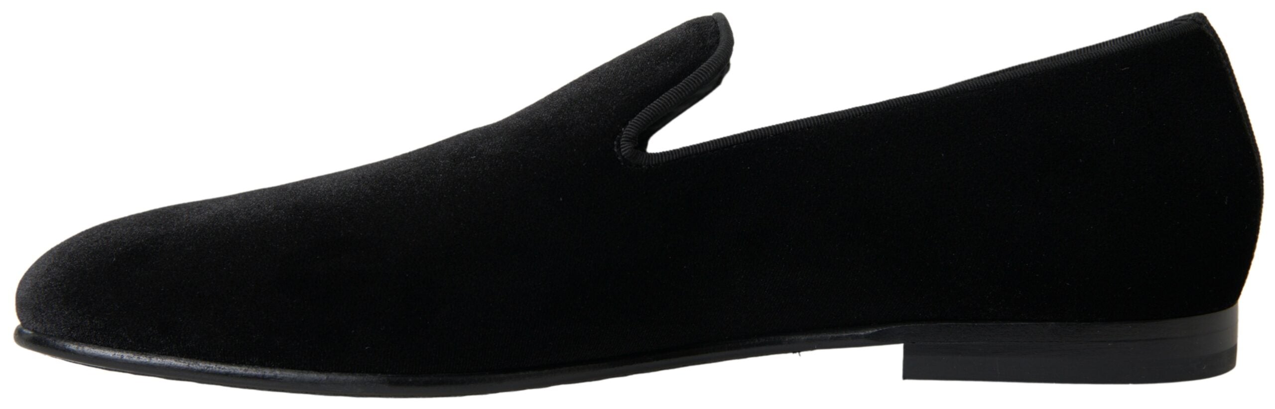 Black Velvet Loafers Formal Shoes - ventzia