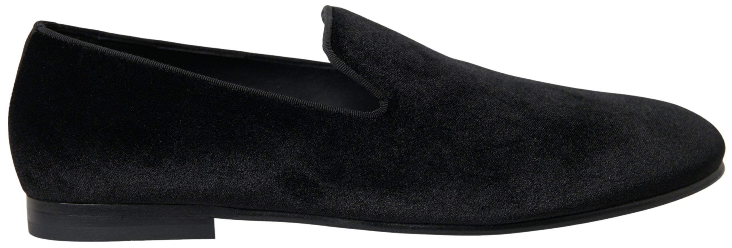 Black Velvet Loafers Formal Shoes - ventzia