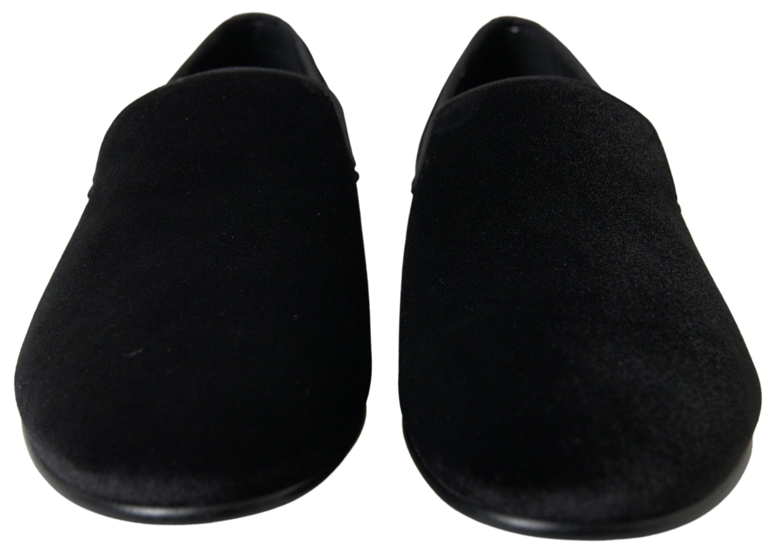 Black Velvet Loafers Formal Shoes - ventzia