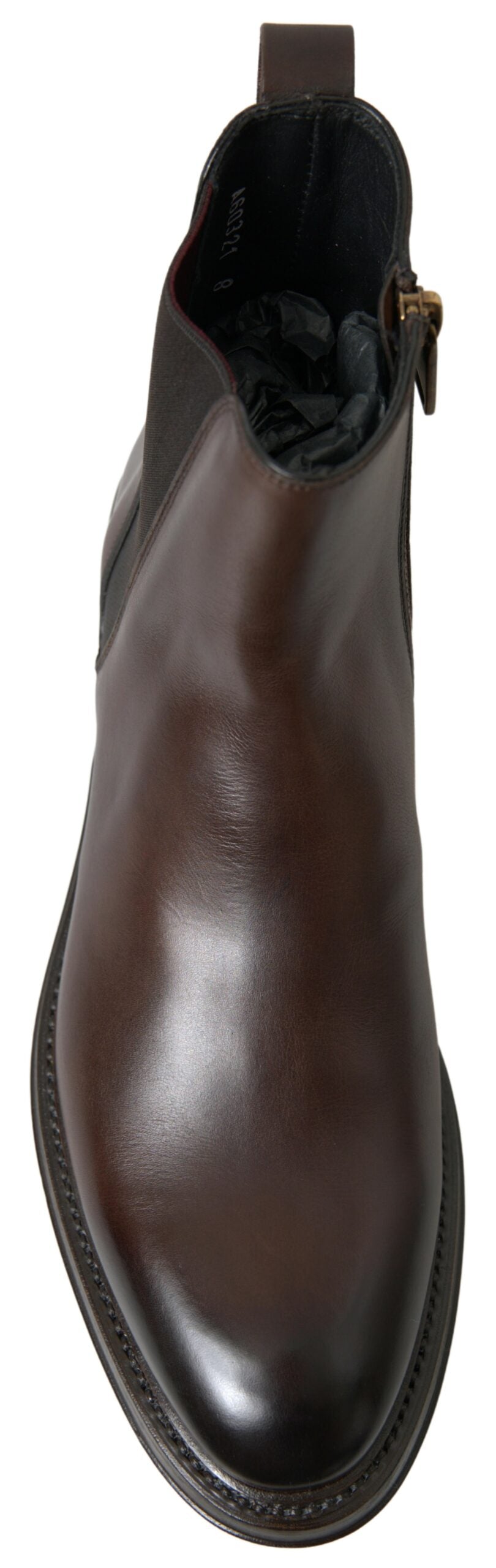 Brown Leather Chelsea Mens Boots Shoes - ventzia