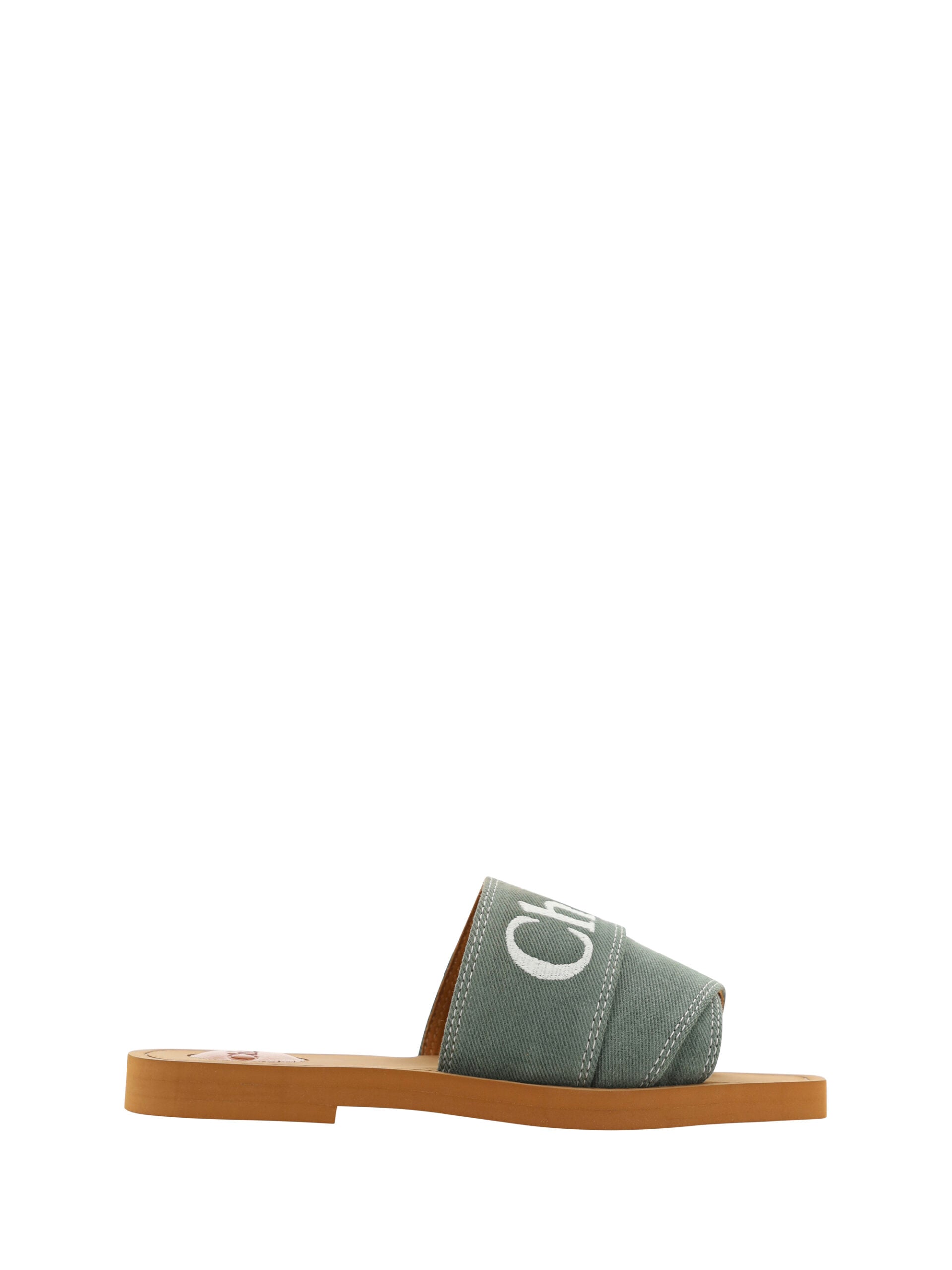Elegant Forest Green Cotton Slides - ventzia