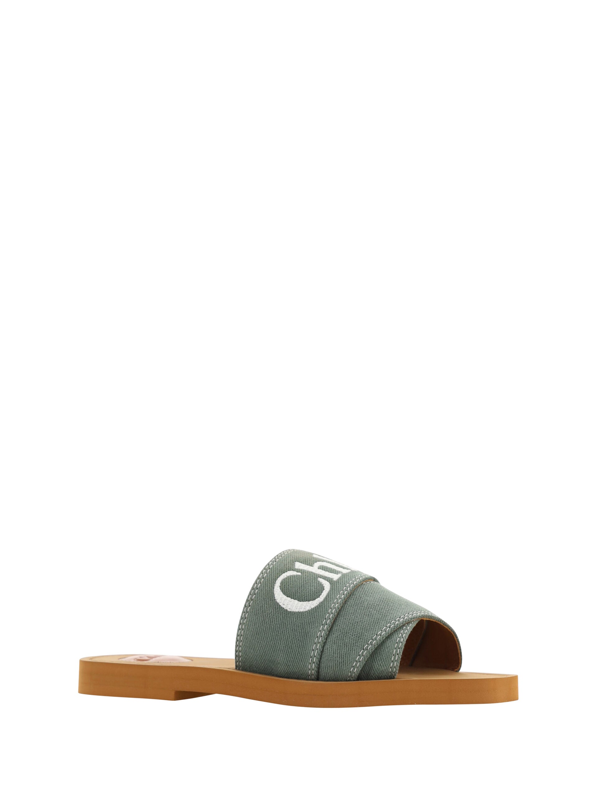 Elegant Forest Green Cotton Slides - ventzia