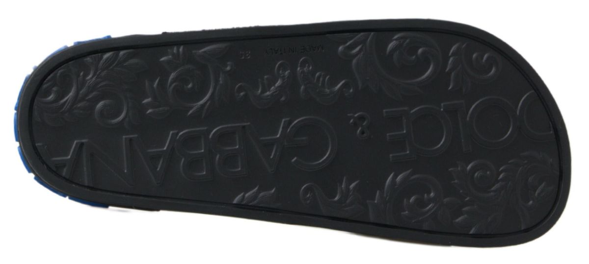 Black Slides Sandals Beach Saint Barth Shoes - ventzia