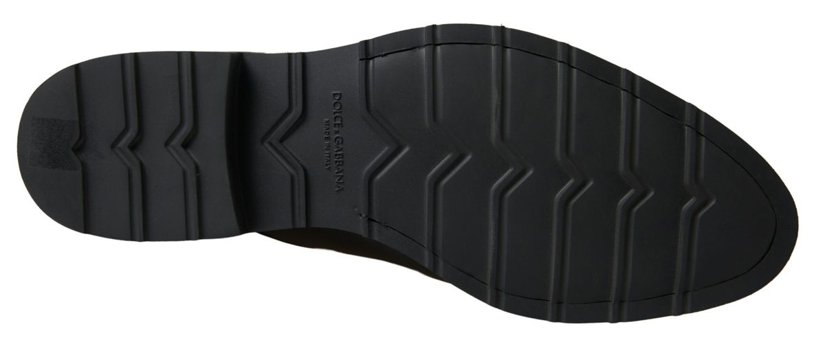 Black White Leather Formal Shoes - ventzia